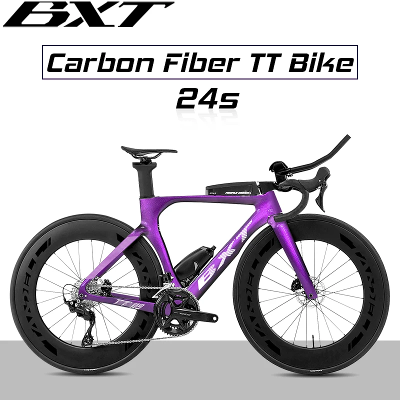 BXT Carbon Road Bike TT Carbon Bicycle Time Trial Triathlon Bike TT handlebar Carbon wheelset 88mm use 105 R7120