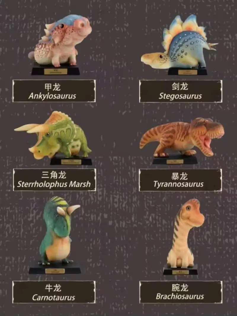 Nieuwe Hot Animal Planet Ronde Dinosaurus Action Figure Collectible Toy Prehistorische Triassic Periode Display Model Blind Box Gift