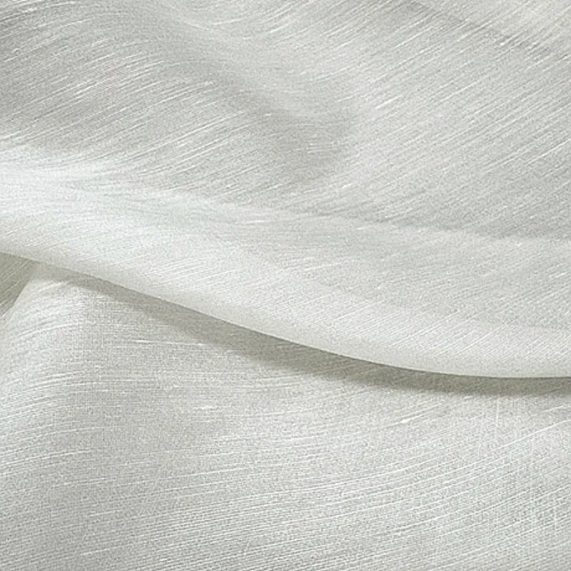 

3Meter Pure White Silk Linen Fabric MulberrySilk Linen Blend Clothing Lining Textile Sewing