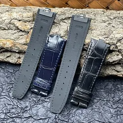 FUYIJIA New VC 6.6MM Quick Disassembly Calibrator Watchbands Alligator Strap 24MM Crocodile Skin Watch Band Genuine Leather Belt