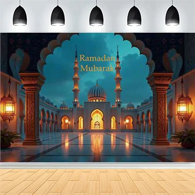 Geometric Patterns Arabesque Arched Door Dome Photography Background Lslamic Architecture Palace Studio Backdrops SQ-05