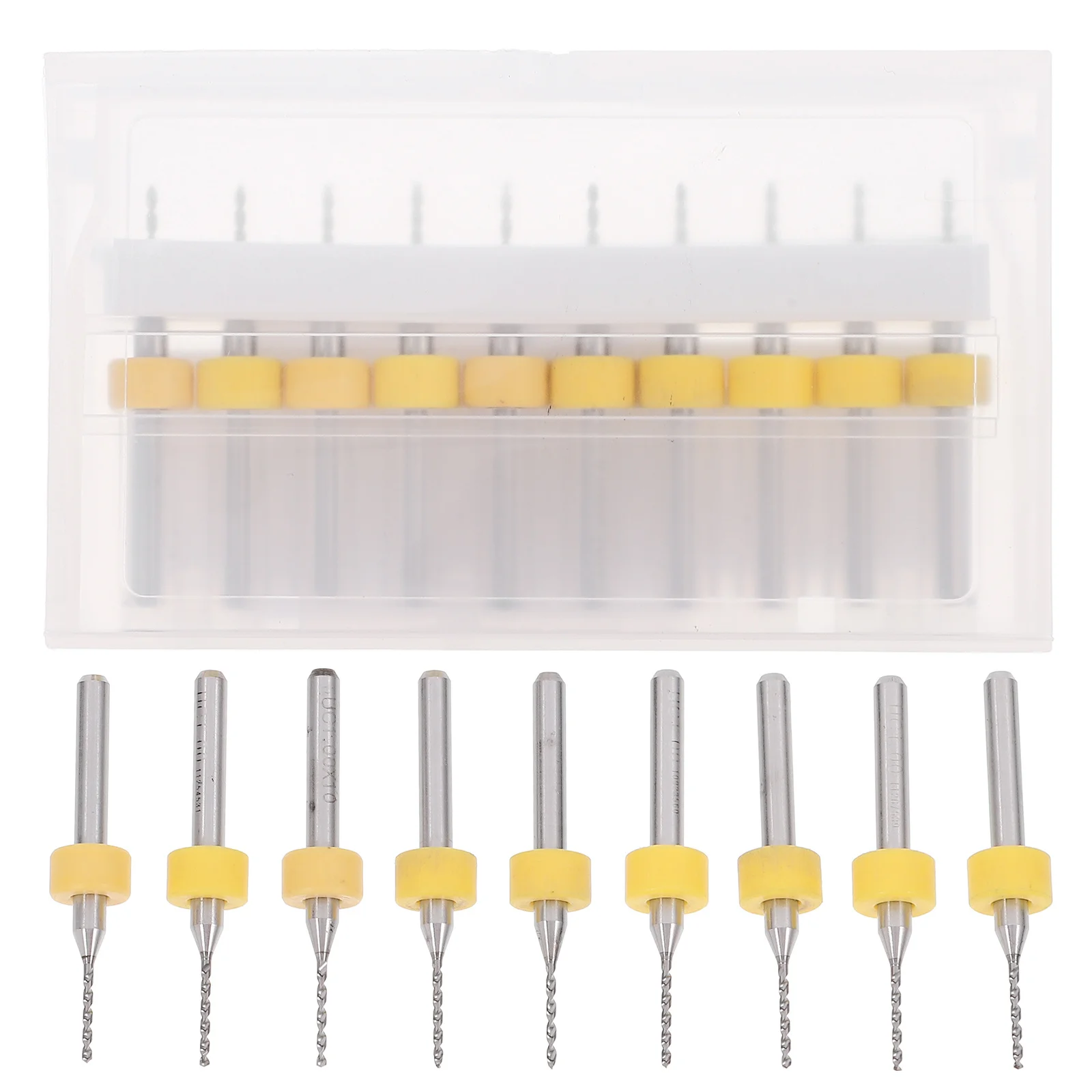 

10Pcs Industrial Carbide Drill Bits 1.0mm Precision Engraving Drill Set for Pcb Woodworking Tools Cnc Mold Cutting Circuit Board