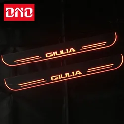 Trim Pedal 12V LED Car Light Door Sill Scuff Plate Pathway Dynamic Streamer Welcome Lamp For Alfa Romeo Giulia 2015 - 2020