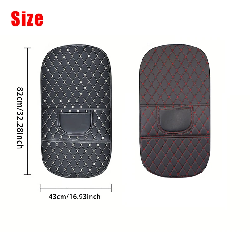 For Ford Mustang Mach E 2021-2024 Car PU Leather Anti Kick Mat Pad Car Anti-kick Protector Mats Seat Back Protector Accessories