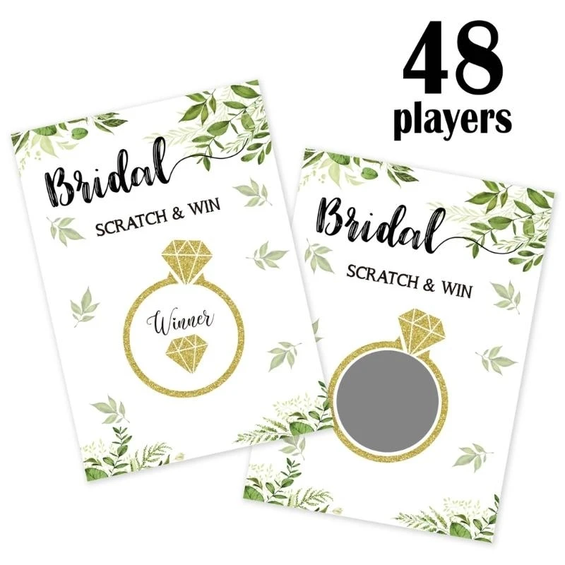

Bridal Shower Scratch Off Game Card Set Party Guest Game Supplies Accessory