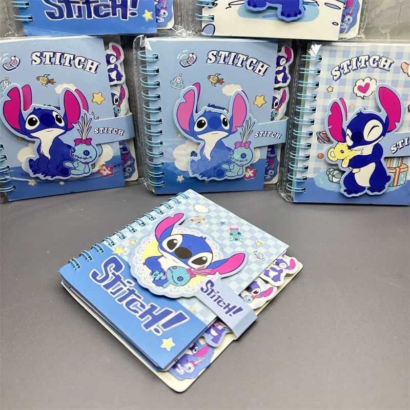 1/4Pcs Disney Stitch Notebook Stationery Cartoon Student Portable Coil Book Daily Journal Kids Learning School Supplies Prizes