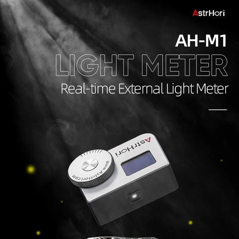 

AstrHori AH-M1 Real-time External Light Meter Cold Shoe Built-in 120mAh Lithium Battery 0.66"OLED Display Camera Light Meter