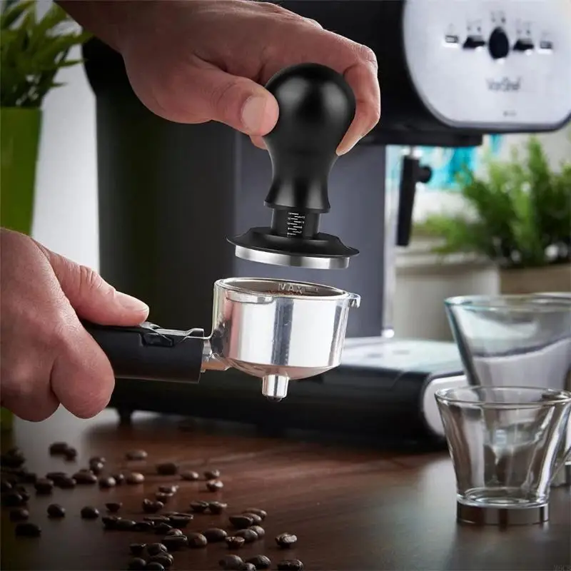 M6CB 51/58mm Werkzeug Kaffee Graduierte Pulver Press Kaffeehammer quantitativer Abflacher