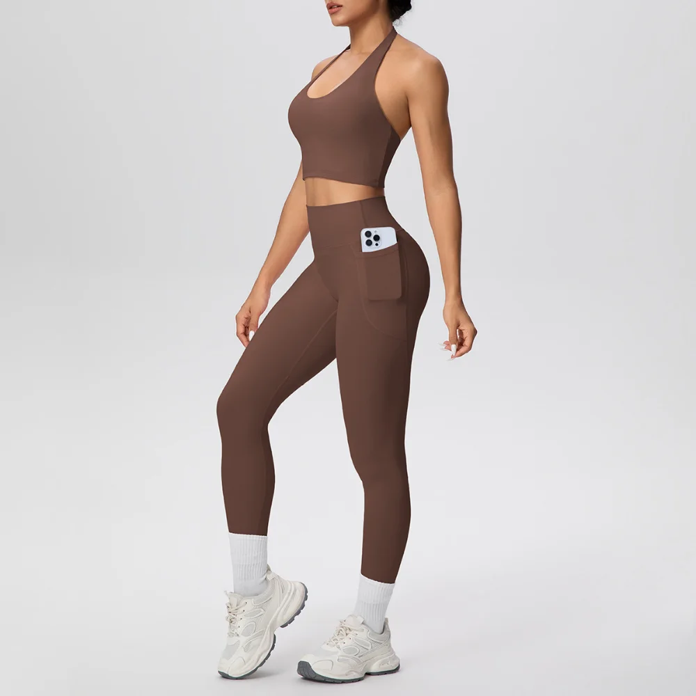 

Women Yoga Set 2PCS Sports Suits Workout Set Sportswear Gym Clothing Fitness Bra Sports Underwear Cycling High Waist Leggings