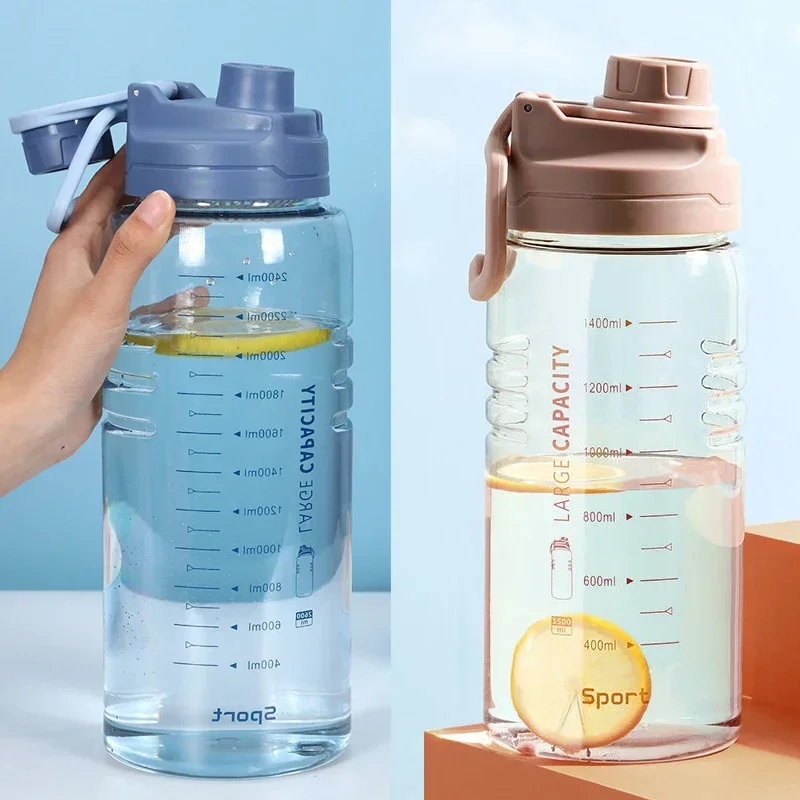

Big Capacity Sport Water Plastic Bottle Cup 1500ML 2600ml Water Bottle Wtih Filter BPA FREE Drinking Bottles Kettle Waterbottle