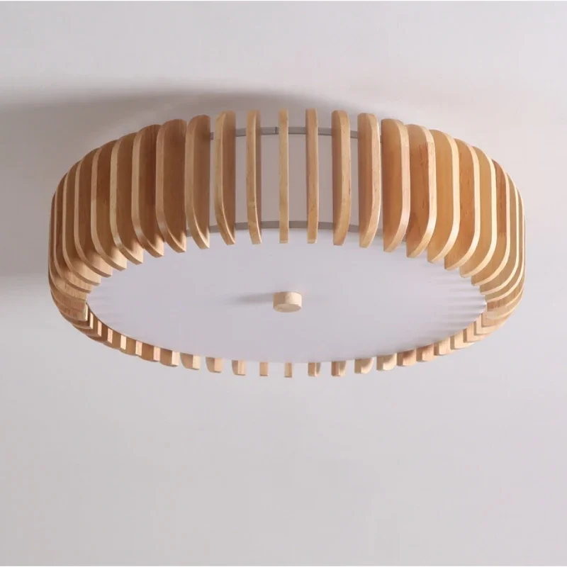 Modern Creative Wooden LED Ceiling Lamp Living Room Restaurant Bedroom Kitchen Chandelier E27 Bulb Indoor Lighting Decor Fixture