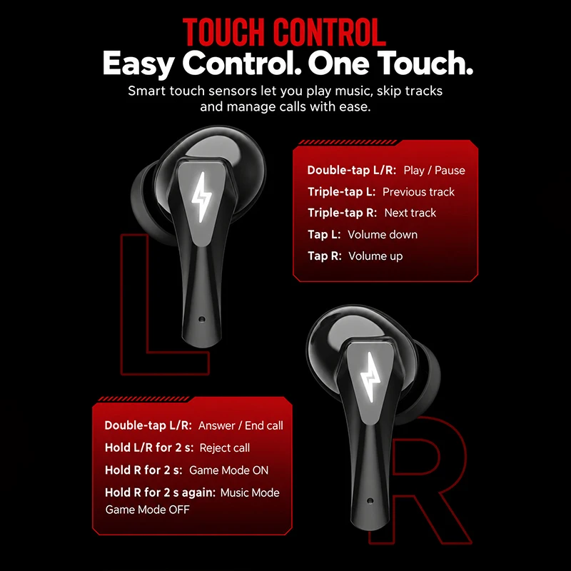 Choice Lenovo GT101 Gaming Headset Wireless Bluetooth 6.0 Game Mode Earphones Low Latency Noise Reduction Esports Headphones New - view 6