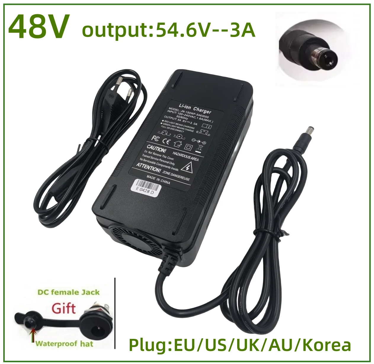 54.6V 3A Battery Ch…