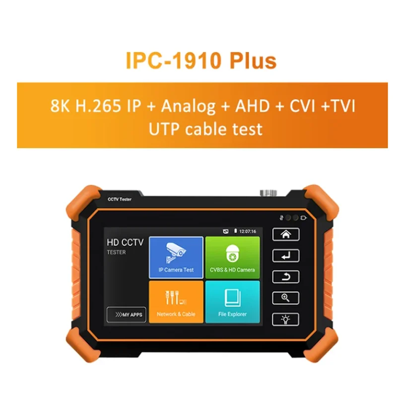 cctv atualizacao ip camera tester monitor polegada 8k teste ipc wifi utp cabo tester ipc1910plus 8mp ahd cvi tvi teste analogico 01