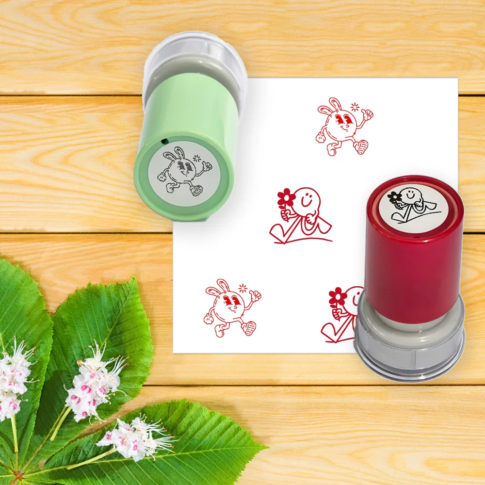 Seal for grading and encouragement Praise learning progress Teaching encourage family rewards Send you a small red flower seal