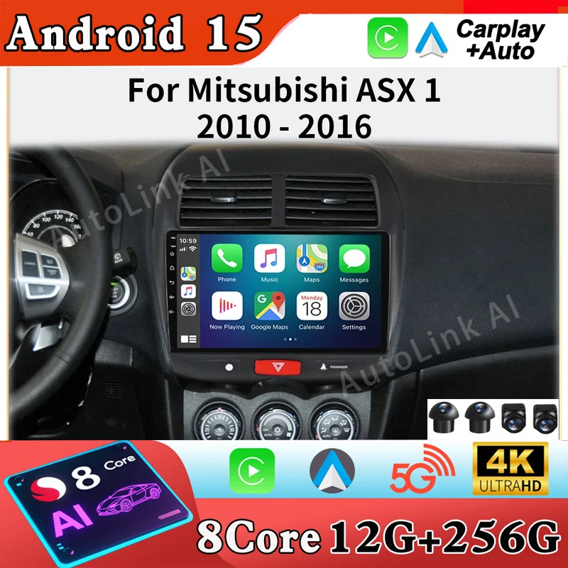 Car Radio For Mitsubishi ASX 1 2010 - 2016 Car Radio Car video players CarPlay Android Auto GPS No 2 din 2din DVD