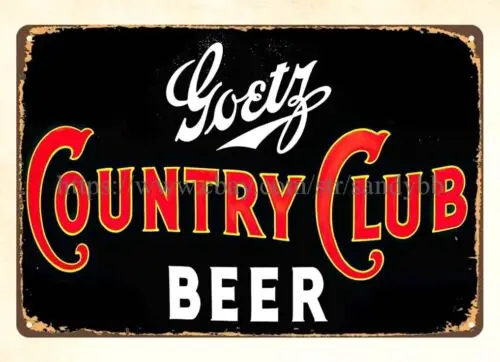 wall accents living room Goetz Country Club Beer St Joseph MO metal tin sign