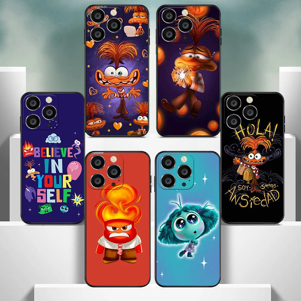 IQ-10 Disney Inside Out 2 Soft Case For Samsung Galaxy A05 M55 M15 Note J5 J6 J7 J8 8 9 10 S21 J4Core Prime Lite Pro Plus