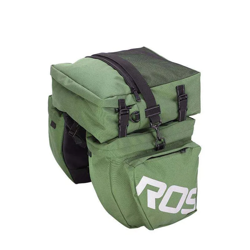 Waterproof Polyester Bicycle Saddle Bag With Detachable Strap Double Side Rear Rack For Mountain/Road Bikes-Pannier Pack Luggage