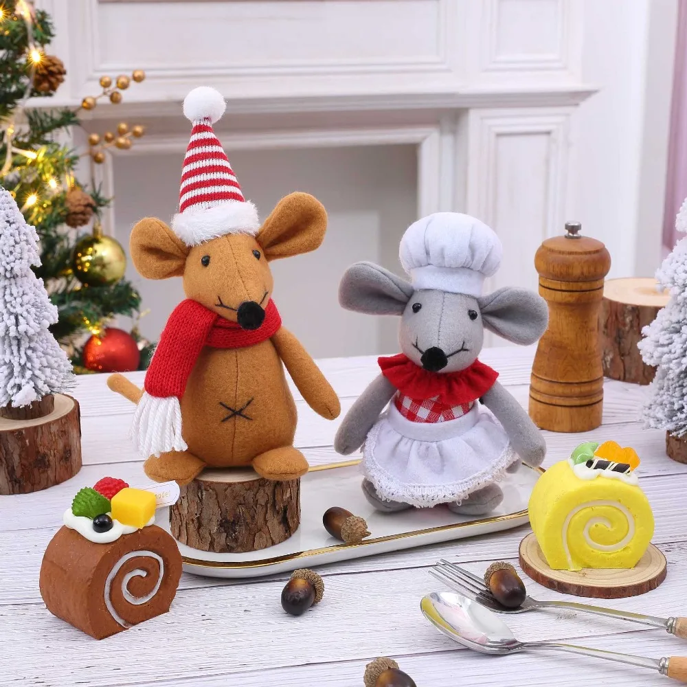 

2025 хит продаж, трендовое рождественское украшение, креативная кукла-мышь, новое рождественское украшение для кухни, праздничное украшение для куклы