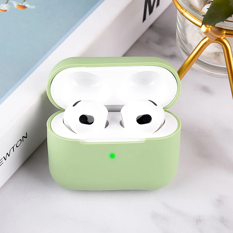 Funda de silicona para Apple Airpods 3, funda inalámbrica Bluetooth para Airpods 3, funda para air pods 3, funda para auriculares, accesorios