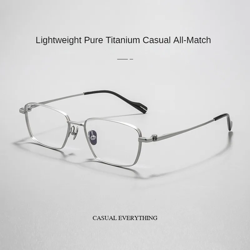 Myopia distant eye glasses men's business ultra-light small size height anti-blue light pure titanium frame full titanium