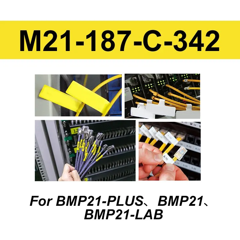 Imagem -04 - Cablelabels Industriais com o Mais Recente Chip Compatível para Brady M21187-c342-wt yl M21-125-c-342 M210 M211