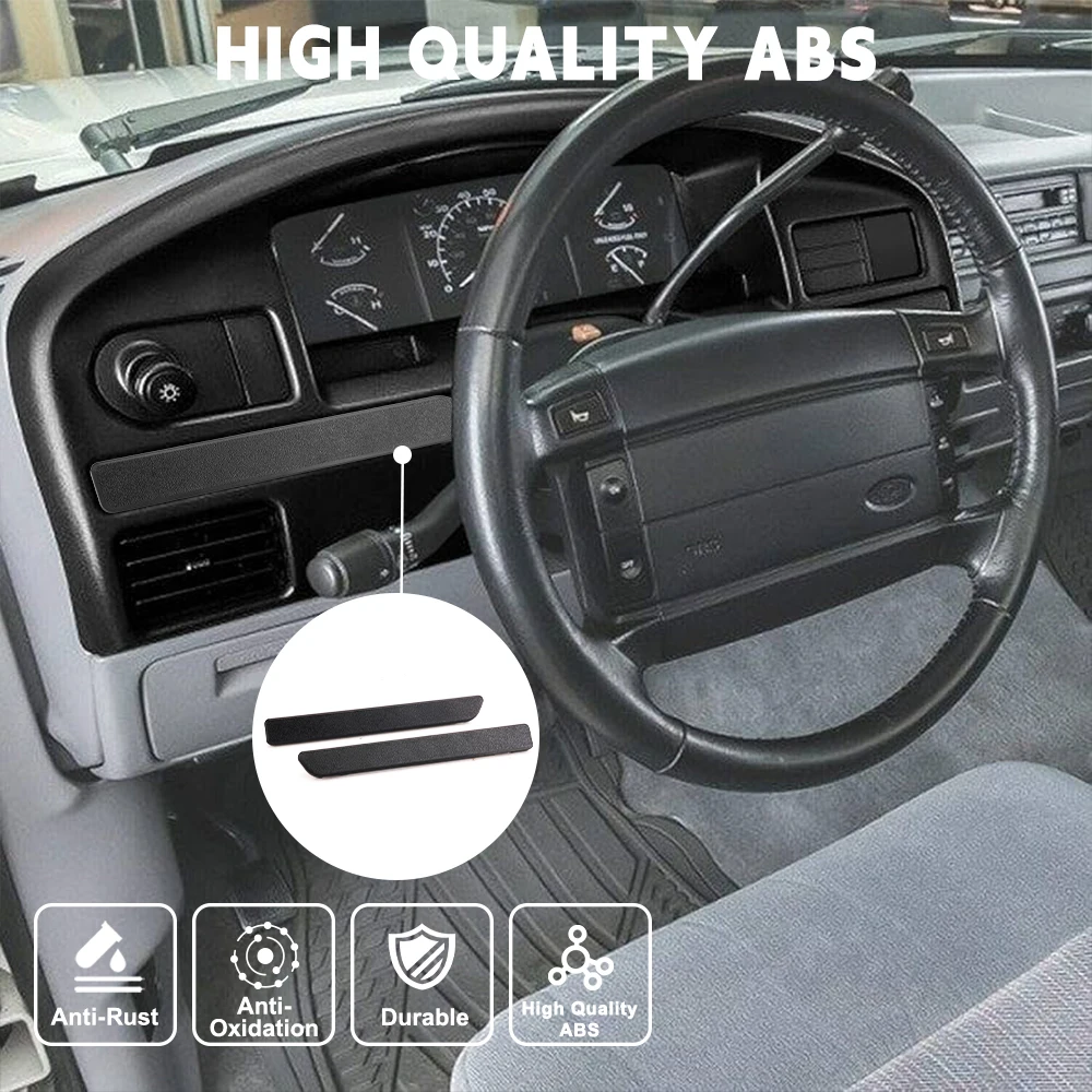 Dash Panel Trim Bezel Inserts For Ford 1992-1996 F150 F250 F-150 Bronco Instrument Panel Trim Trim Plug-In