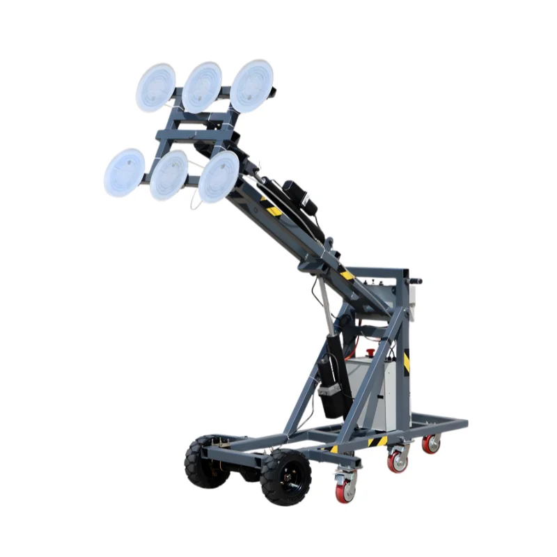 High Performance Multi-point Suction Cup Arrangement Glass Vacuum Lifting Cart Hydraulic Lifting Arm for Heavy Glass Panels