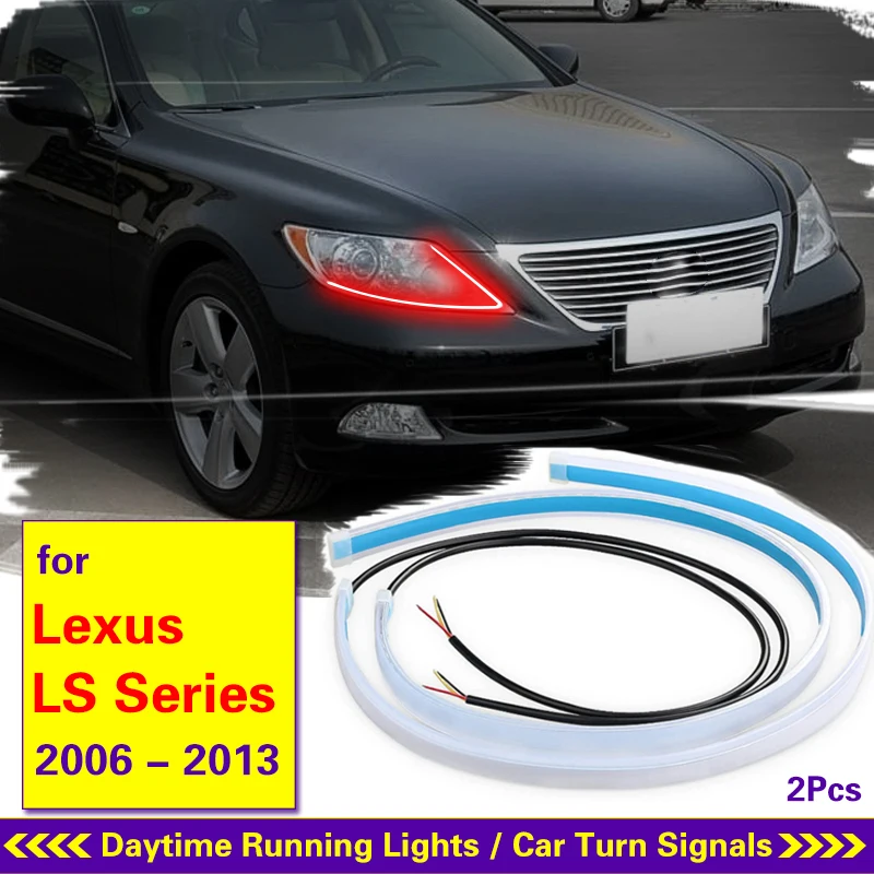 

Daytime Running Light Strip for Lexus LS 2006-2013 Flexible Waterproof Led Signal Light Headlight DRL 12V Start-Scan Flow Lamp