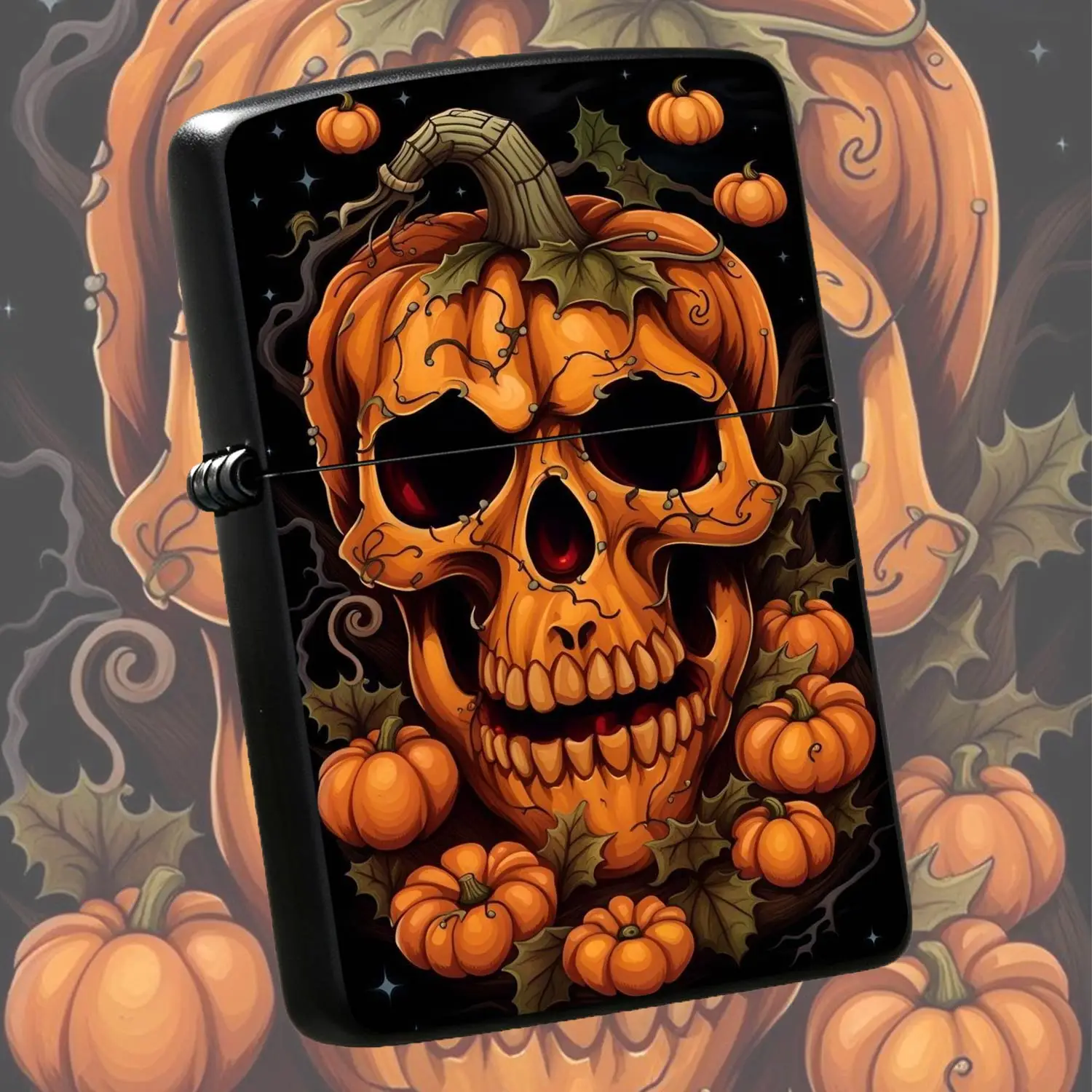 Creative Pumpkin Skull Themed Lighter, Spooky Halloween Vibe Artistic Portable Igniter, Stylish Retro Exquisite Craft, Ideal for Daily Use, Holiday Gifting, Themed Party Decor and Multi-scenario  A Humorous And Interesting Lighter