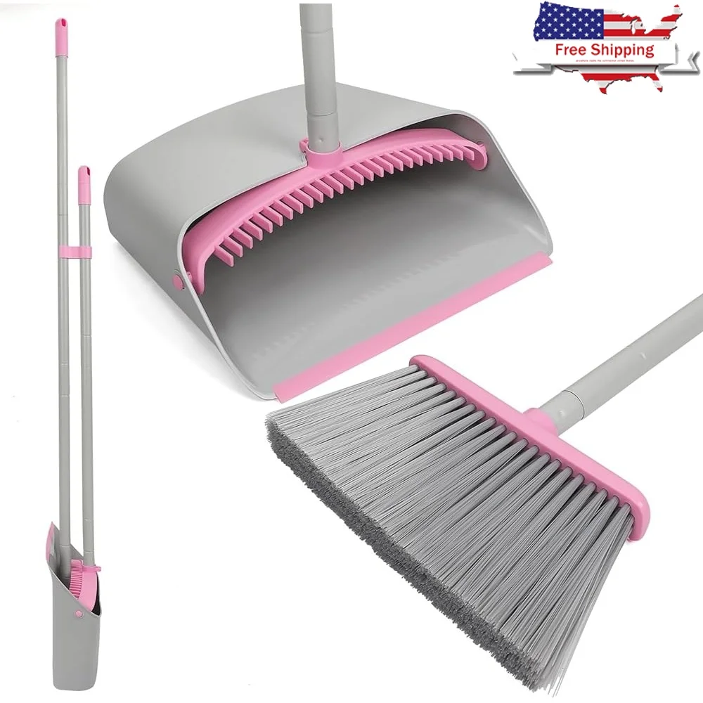 

Выдвижной домашний набор совок для метлы, эргономичный инструмент для подметания без изгиба, четырехслойная конструкция с щетиной, удобное хранение, идеальная домашняя кухня
