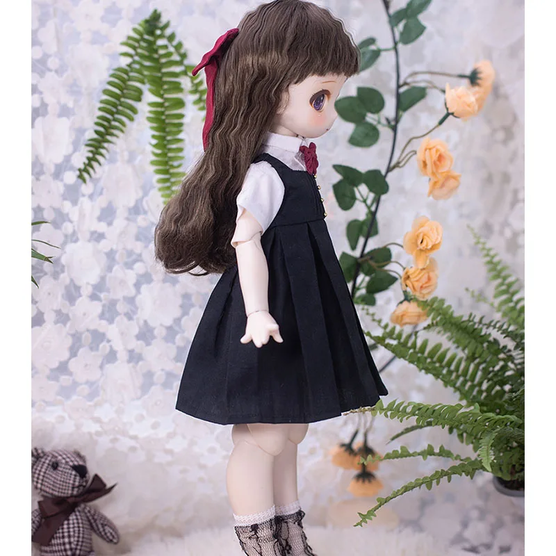 BJD dress 1/6 1/4 doll dress + shirt + hair band doll clothes 1/4 1/6 BJD 1/6 Blyth doll accessories doll clothes