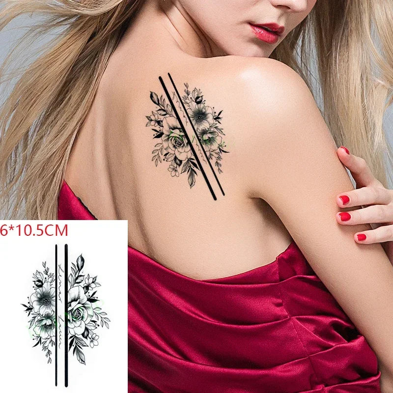 Waterproof Temporary Tattoo Sticker Bird Feather Eight Alphabet Sexyl Body Art Flash Tattoo Fake Tattoo for Women Men  Ins Hot