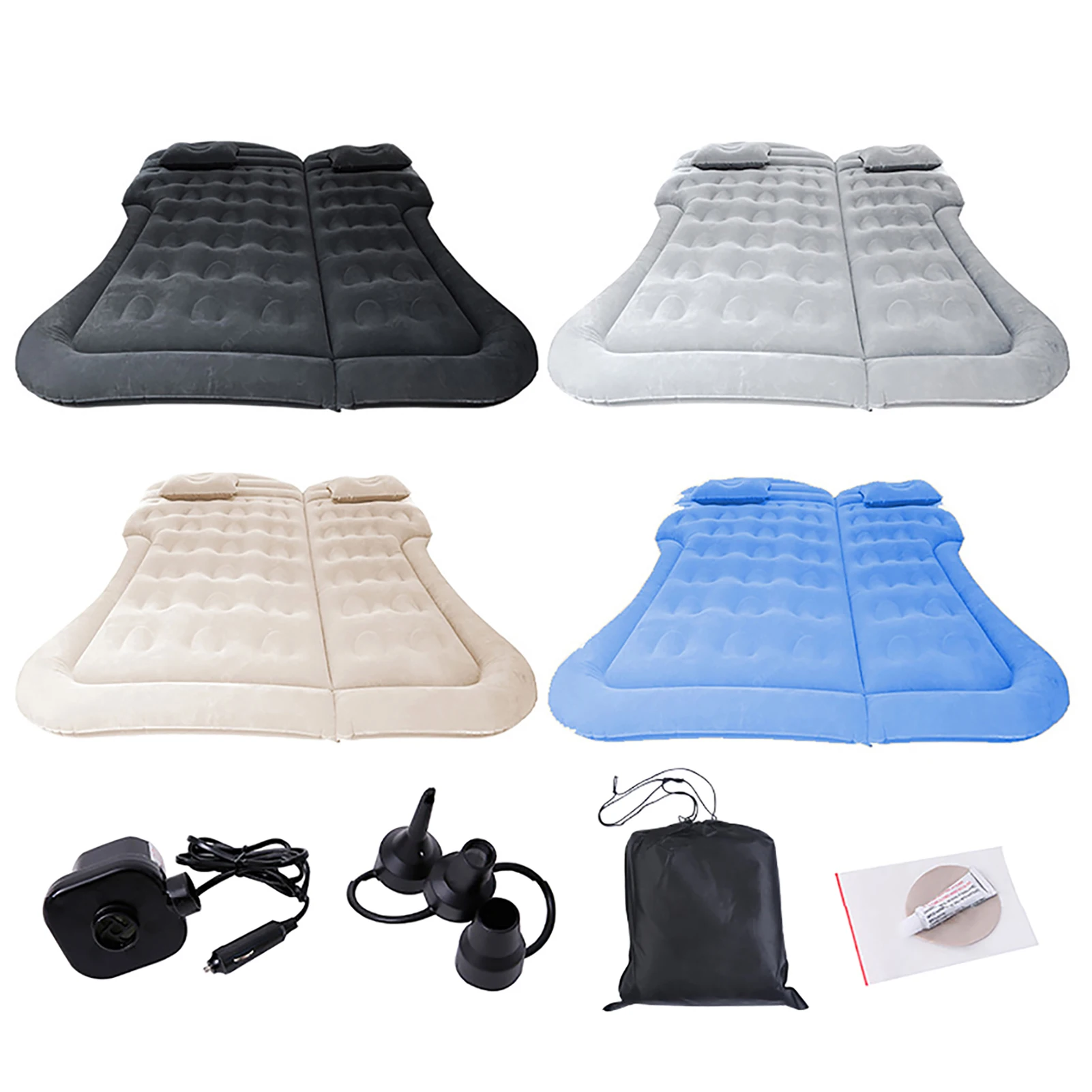 Air Mattress Camping Mattress For Car Sleeping Bed Travel Inflatable Mattress Air Bed For Car Extended With Two Air Pillows