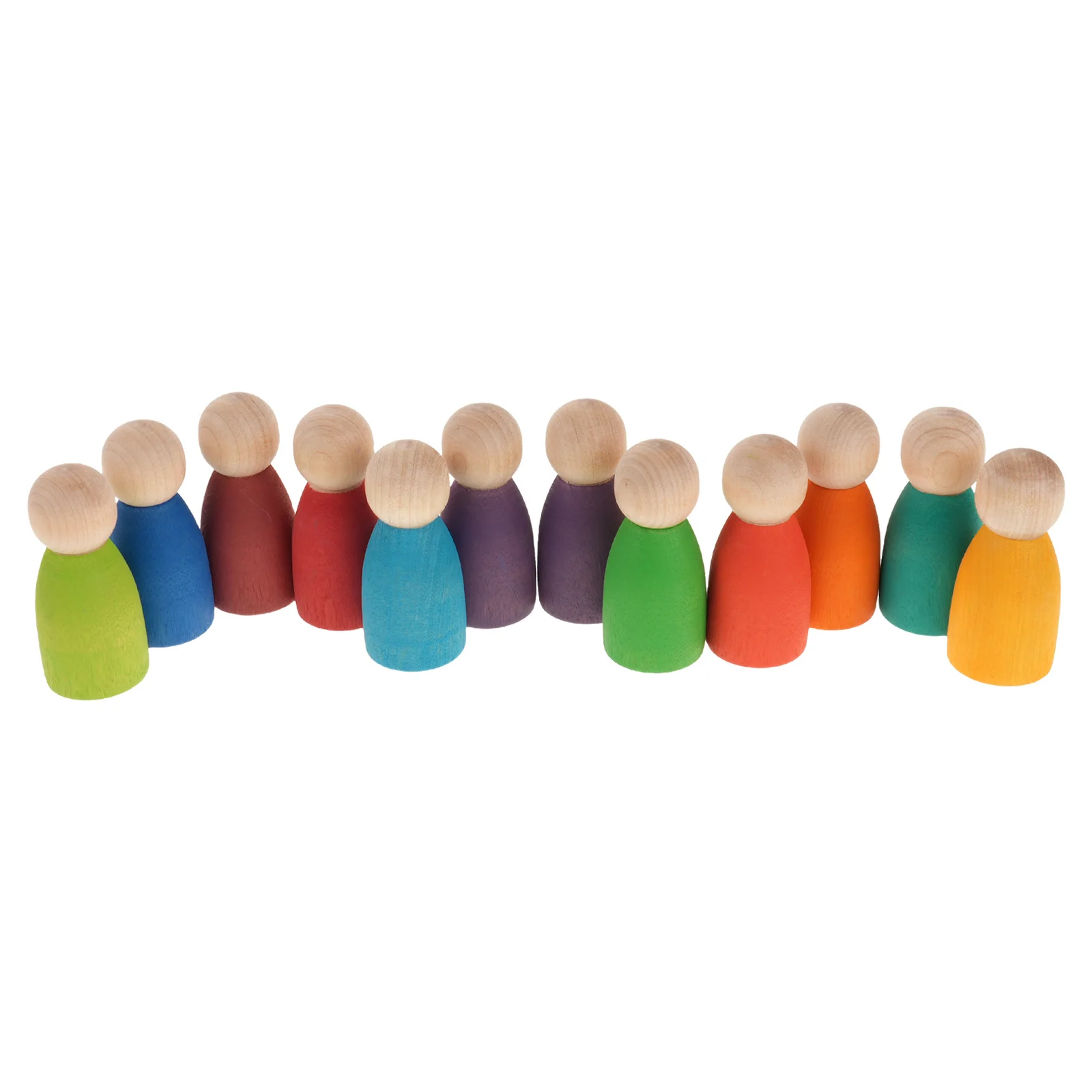 12pçs empilhamento de madeira para crianças, estacas de classificação de cores do arco-íris, blocos de construção montessori, habilidade motora fina, aprendizagem pré-escolar