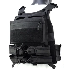 Tactical Vest Banger Pouch Bag Back Panel Hook Loop Backpack Hydration Bag For 420 Vest Plate Carrier Airsoft Hunting Nylon