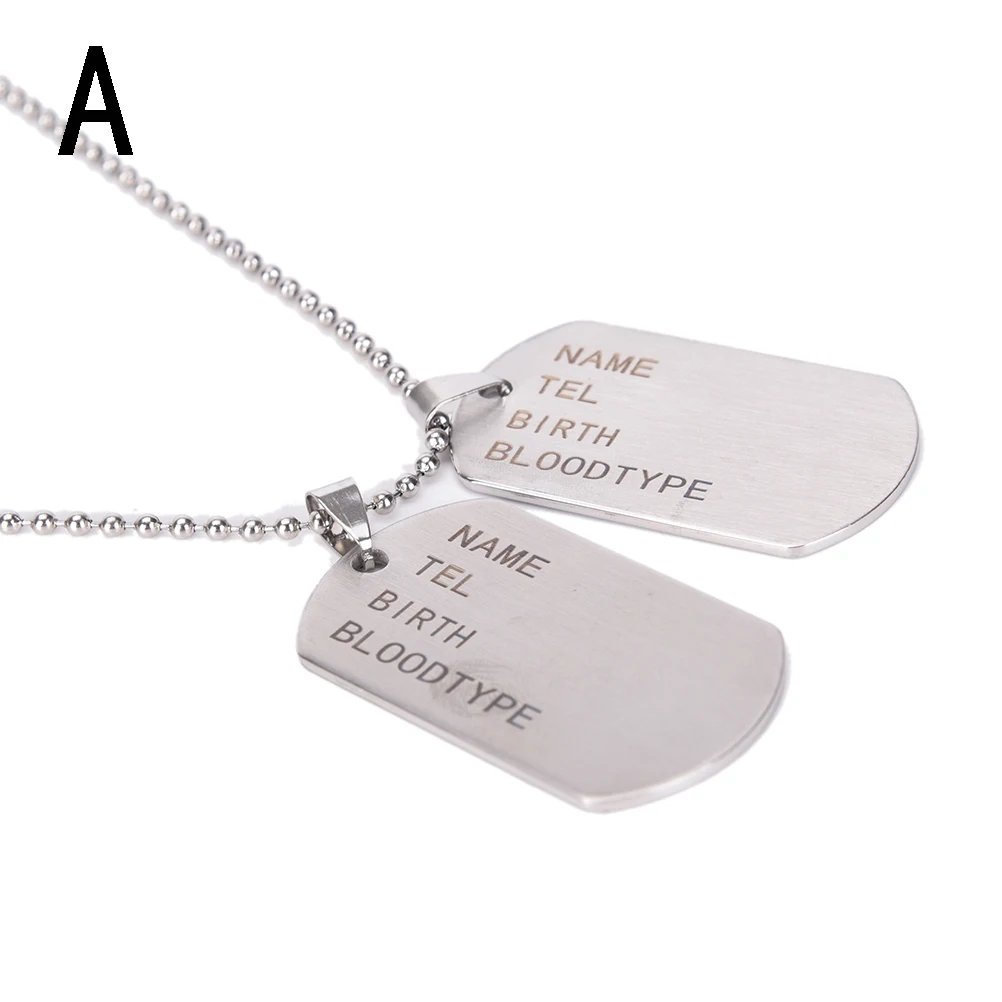 Classic Stainless Steel Man Necklace Military  Dog Tags Men's Pendant Link Chain Necklaces Jewelry Choker Wholesale Gifts