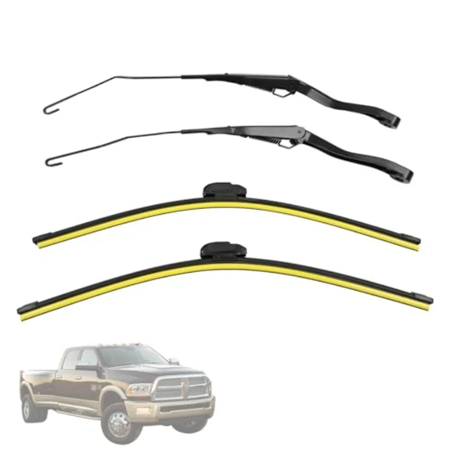 

1Pair Front Windshield Wiper Arm and Blade Fit for Dodge Ram 1500 2500 3500 4500 5500 2009-2015 Replace 55277449AA 55277449AB 5
