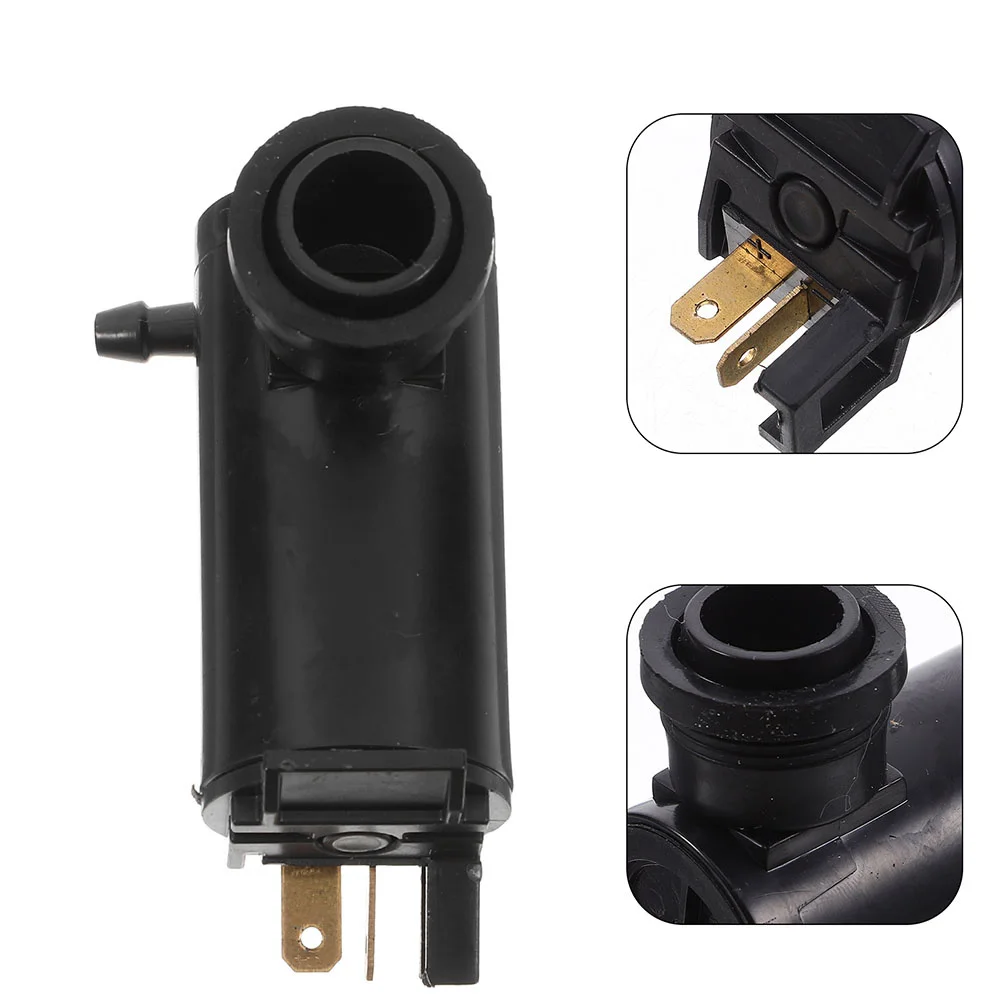 

2Pcs Universal Car Wiper Washer Pump Motor Large Hole Electric Pump Replacement Durable Reliable Windshield Washer Fluid