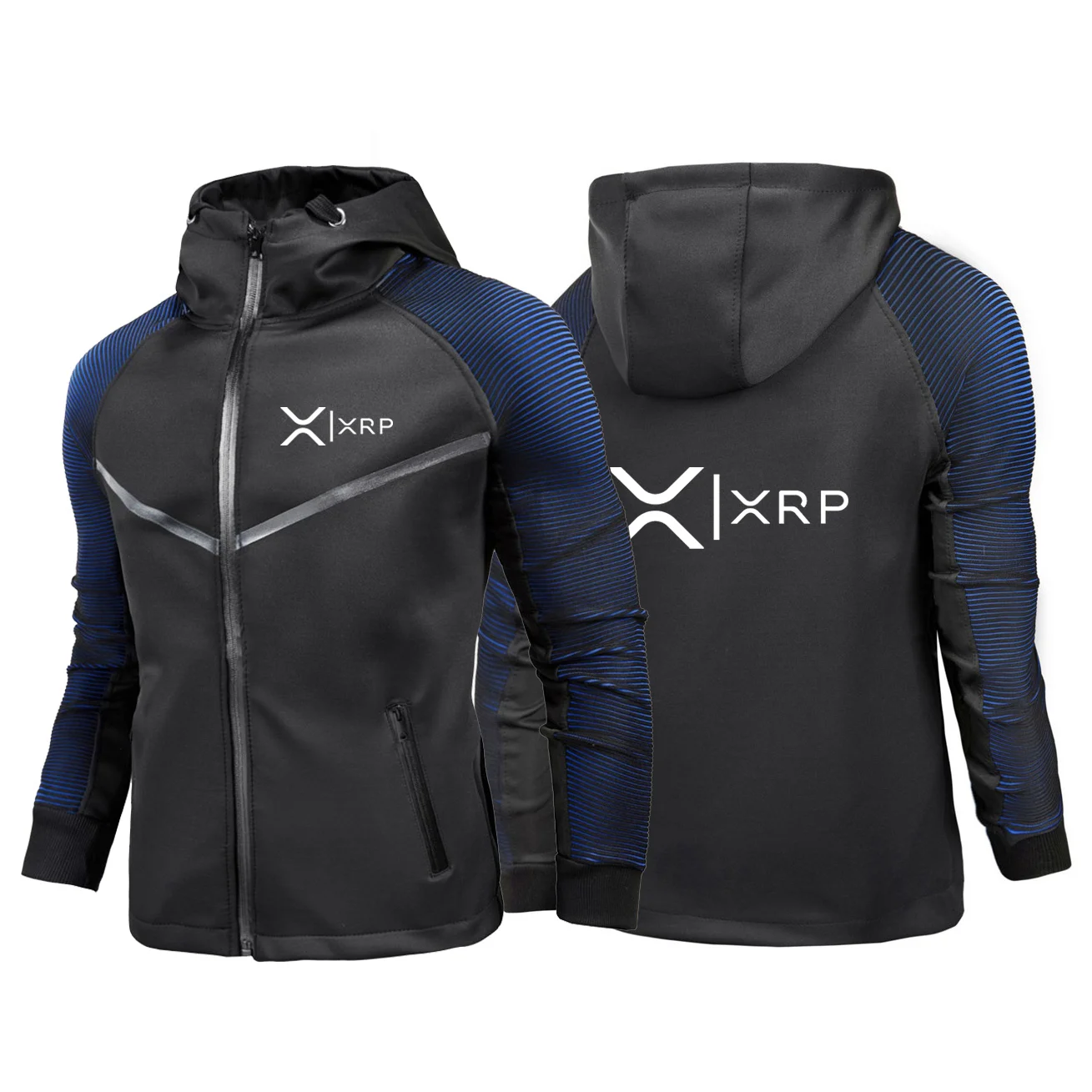 2025 Cryptocurrency Ripple XRP Men New Printing Custom Made Spliced Zipper Jacket Cardigan Racing Suits Hoodies Sportswear Tops