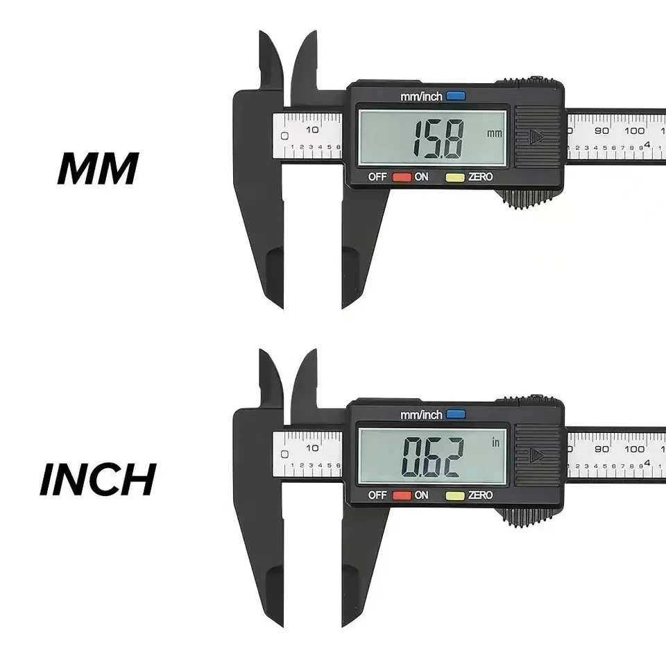 Electronic digital caliper, carbon fiber dial vernier caliper, micrometer measuring tool precision measuring ruler