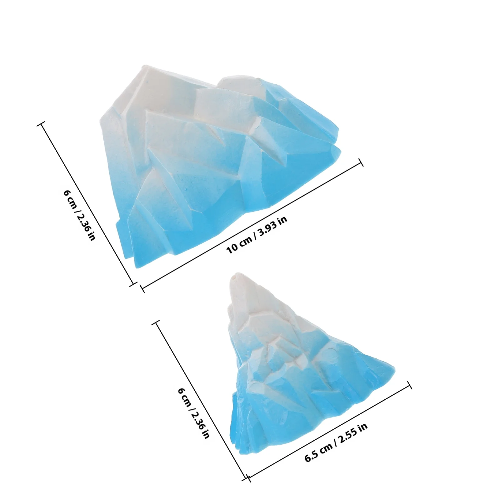 2 قطعة حوض السمك فيض الديكور واقعية Floeberg زخرفة خزان الأسماك الطبيعية ديكور الراتنج المشهد للمياه العذبة المياه المالحة #3