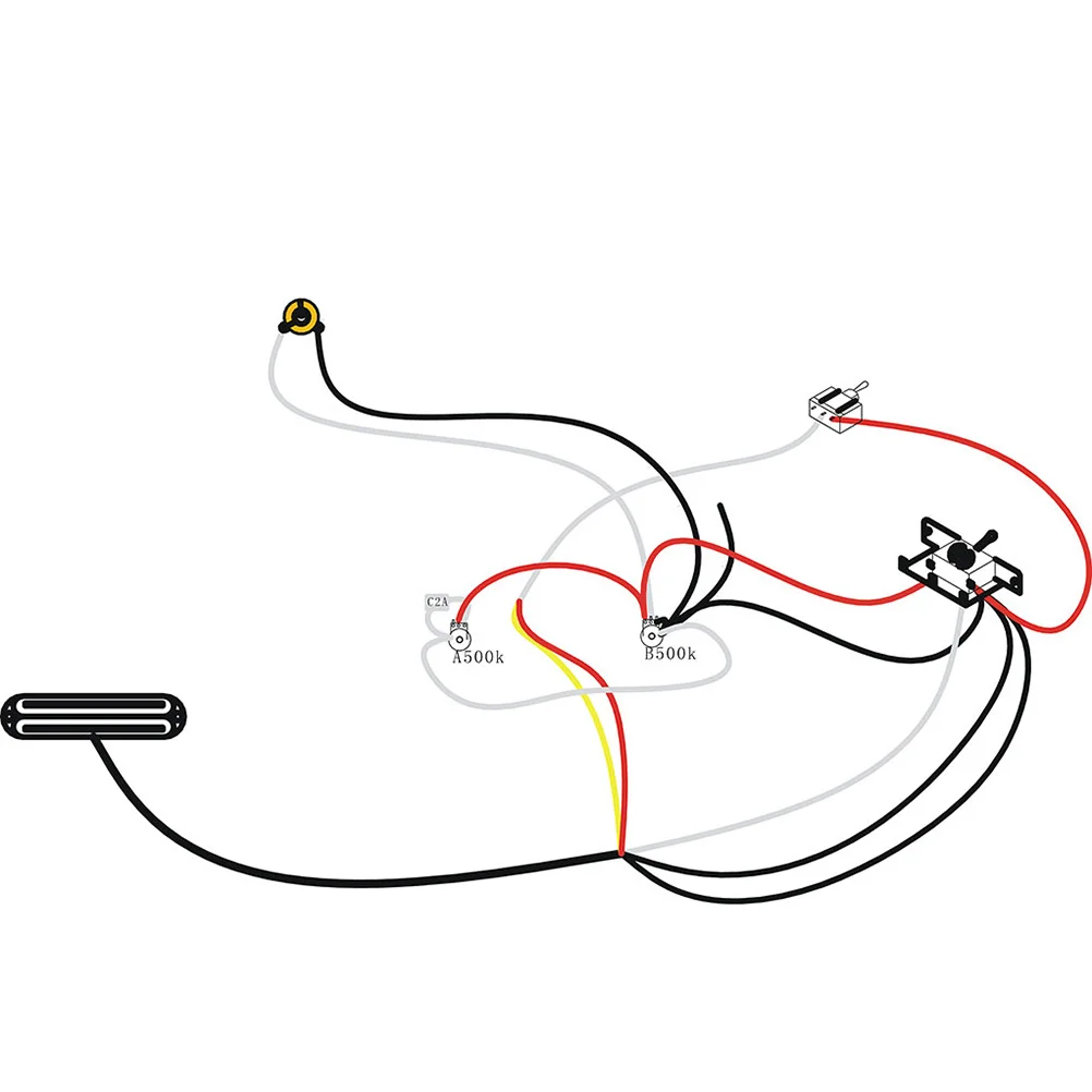 

Dual Coil Pickups 4 Wires Humbucker Guitar Replacement Neck Pickup Set Fully Shielded For Low Noise Mellow Sound