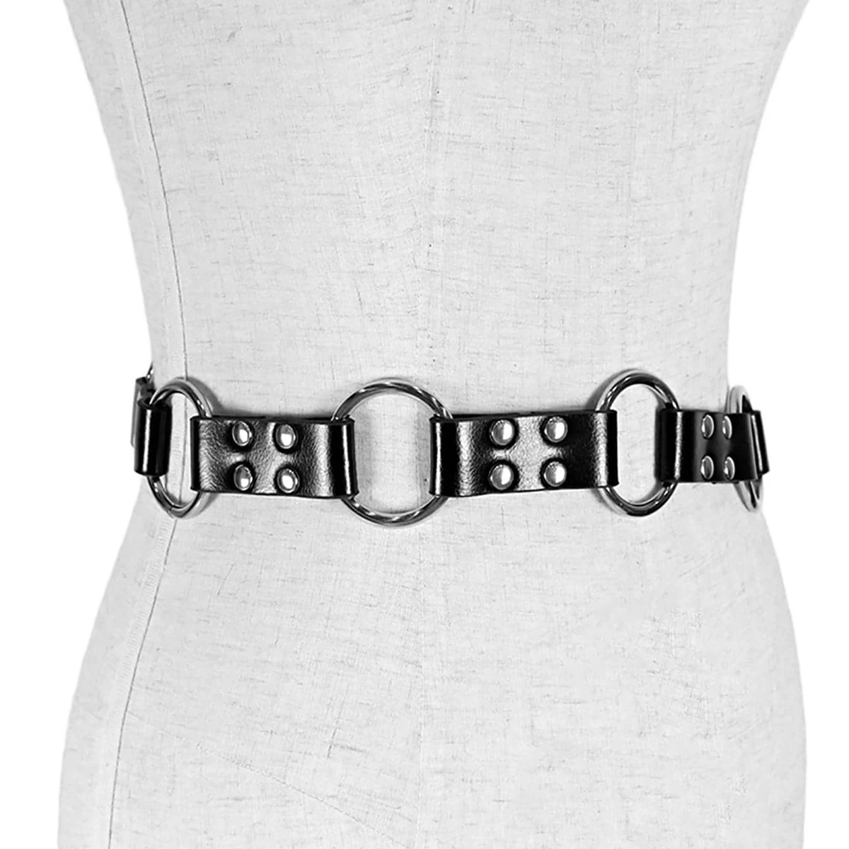 女性のファッション Pu レザーハーネスウエストベルトサスペンダー女性のためのパンク装飾ウエストベルトストラップゴシック衣類アクセサリー