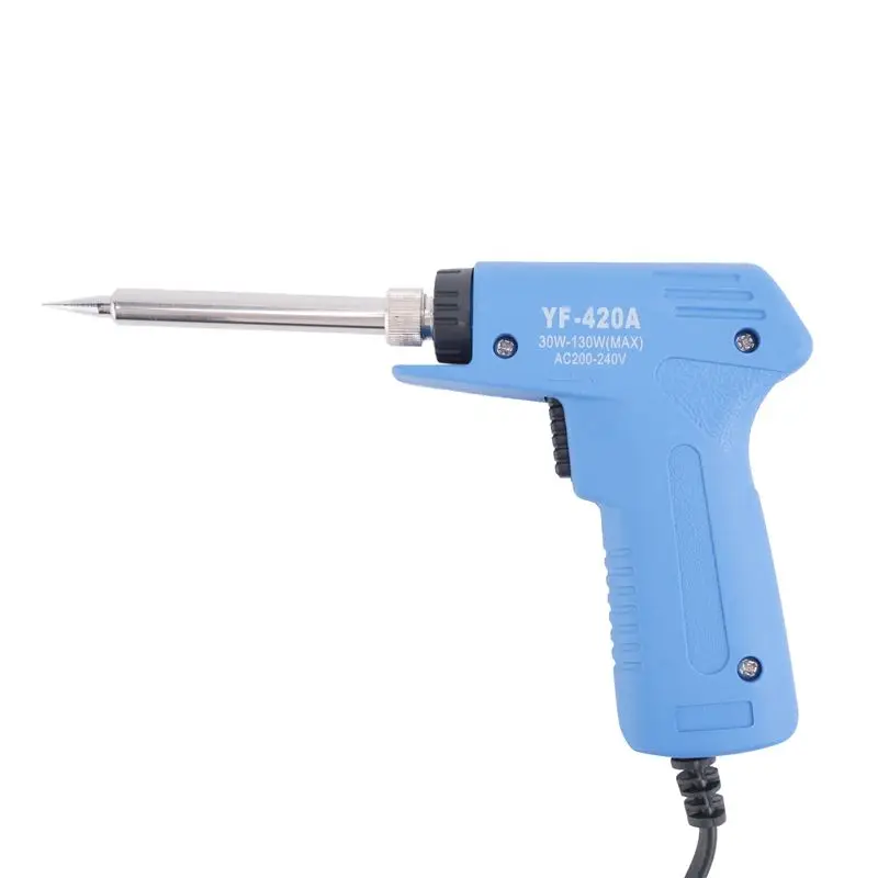 A53Q-220V 30W-130W Professional Stainless Dual Power Quick Heat-Up Adjustable Welding Electric Soldering Iron Tool Us Plug