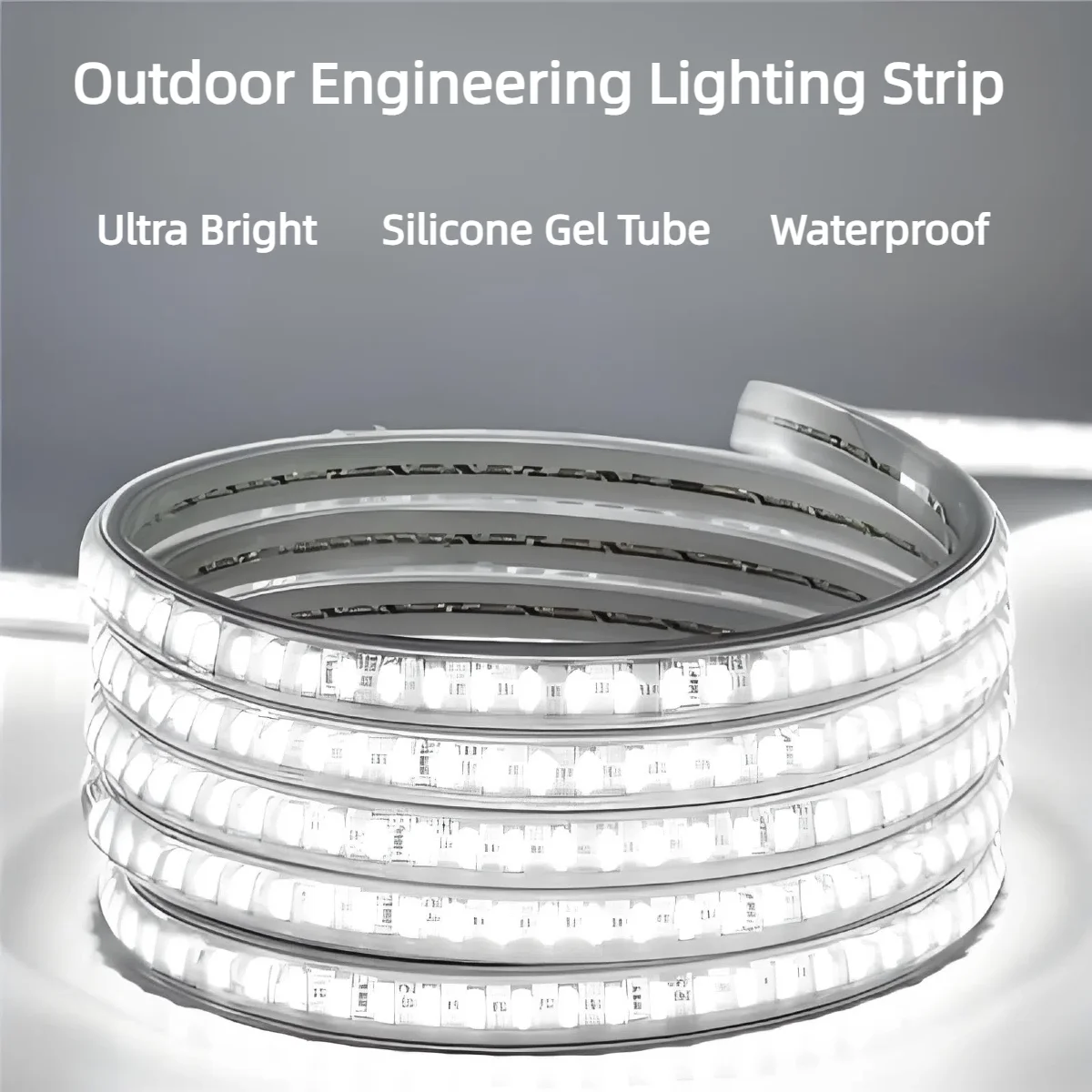 

Outdoor Engineering Lighting Strip Silicone Gel Tube SMD2835 220V 110V Waterproof High Bright For Garden Pathway Landscape Light