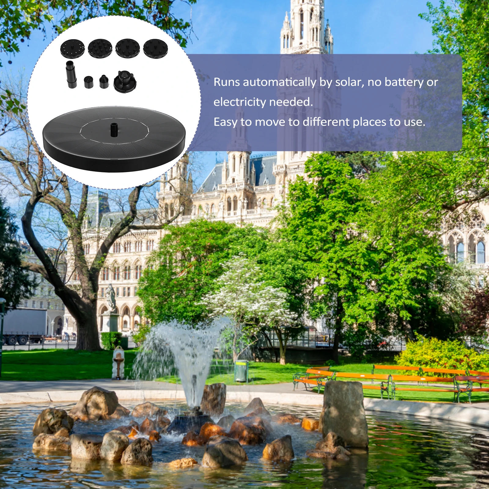 

Fashion Solar Fountain Water Fountain Floating Fountain Water Fountain for Garden Solar Fountain Water Pump