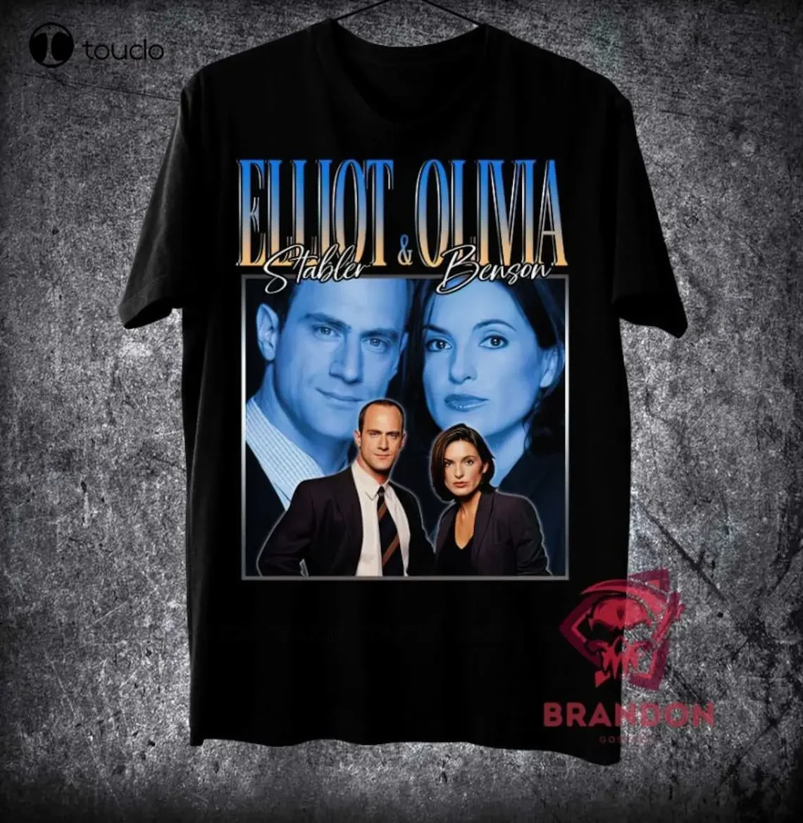 Elliot Stabler And Olivia Benson Vintage 90S Tee - Law And Order Svu Couple T-Shirt - Brandongostnell Custom Gift Xs-5Xl Tshirt