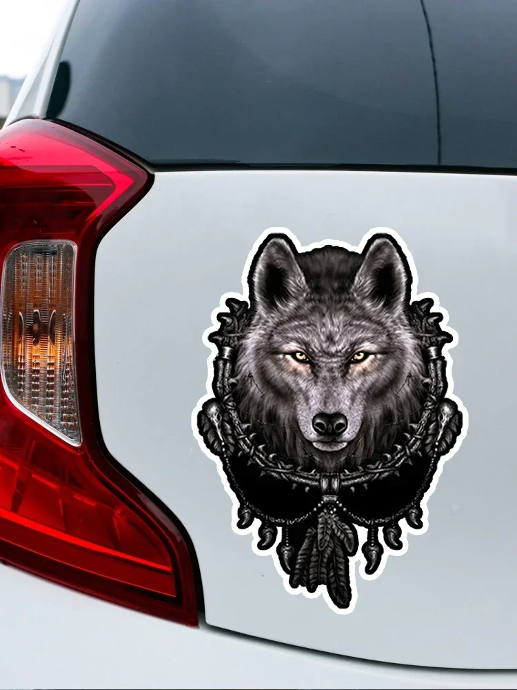 Fashion Decals Stickers Wolf Car Sticker  Waterproof Auto Decors on Bumper Rear Window Waterproof Reflective Sunscreen Sticker